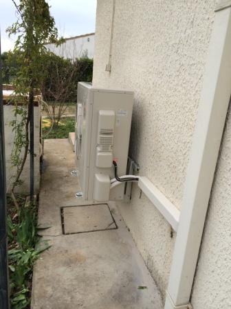 pose Groupe extérieur Mitsubishi Electric KT dans maison pres de montpellier