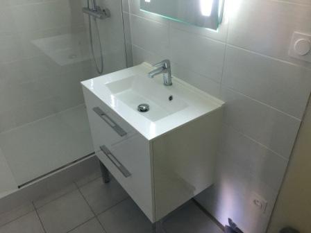 Meuble simple vasque laquée